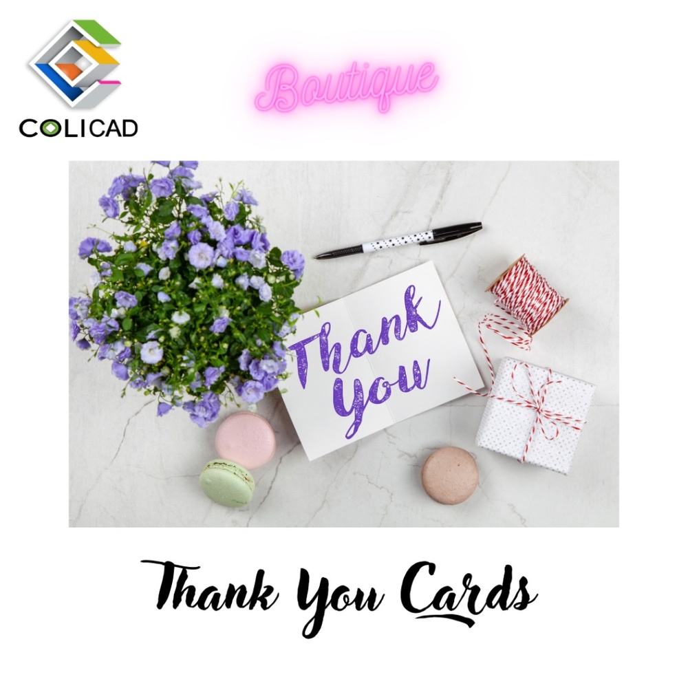 Colicad BOUTIQUE - Thank You Cards & Tags - Get 15$ Off - Many Choices A…